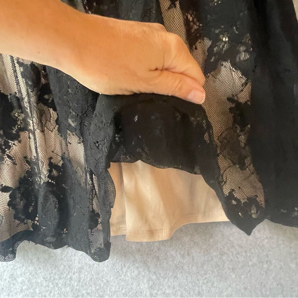 Black Lace Bell Sleeve Dress Small - Picture 6 of 10